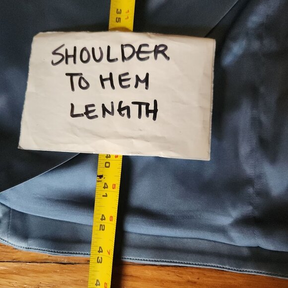 HOUSE OF CB Faye Blue Satin Corset Midi Dress - Picture 8 of 12